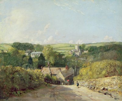 Vista del pueblo de Osmington con la iglesia y la vicaría, 1816 de John Constable